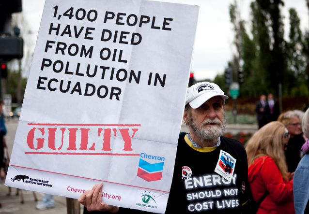 1,400 people have died from oil pollution in Ecuador