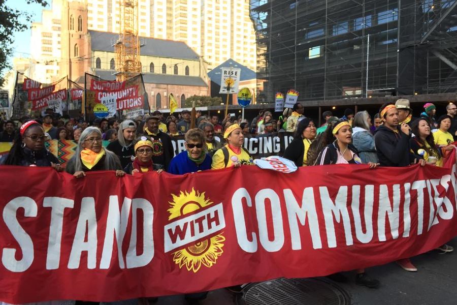 'Communities Not Corporations' was the demand of the affected communities protesting outside the Summit.