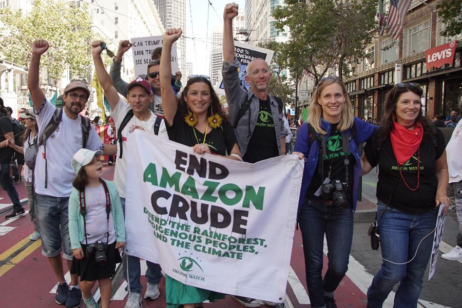 The Amazon Watch team at the RISE march.