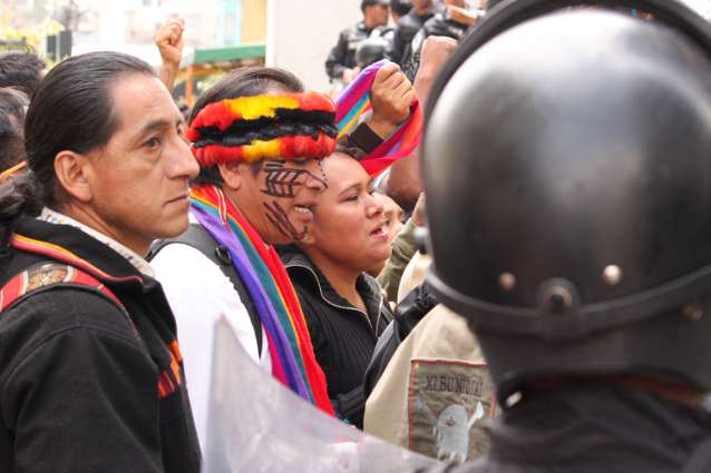 Protesting in Peru