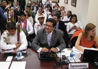 Presidente de Sarayaku José Gualinga