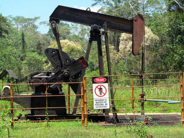 A rural oil well
