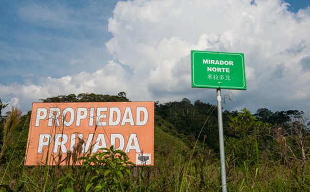The Mirador copper mining project in Ecuador's richly biodiverse Cordillera del Condor is under the control of Chinese state-owned companies. Photo credit: Acción Ecológica.