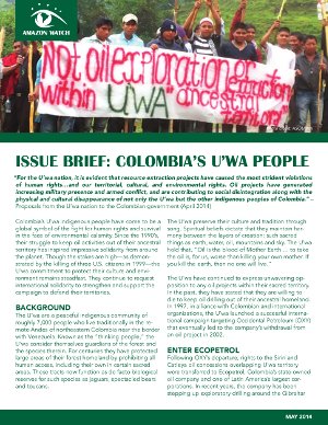 Issue Brief: Colombia's U'wa People