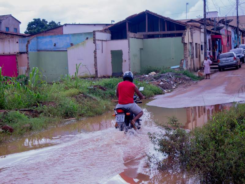 A street in Altamira, Brazil flooded due to Norte Energia operations in preparation for the filling of the Belo Monte Dam reservoir. Half of the neighborhood was demolished yet the community must continue to live amongst the remains Photo credit: Maira Irigaray / Amazon Watch