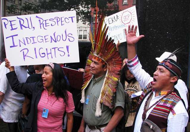 Indigenous rights protest in Peru